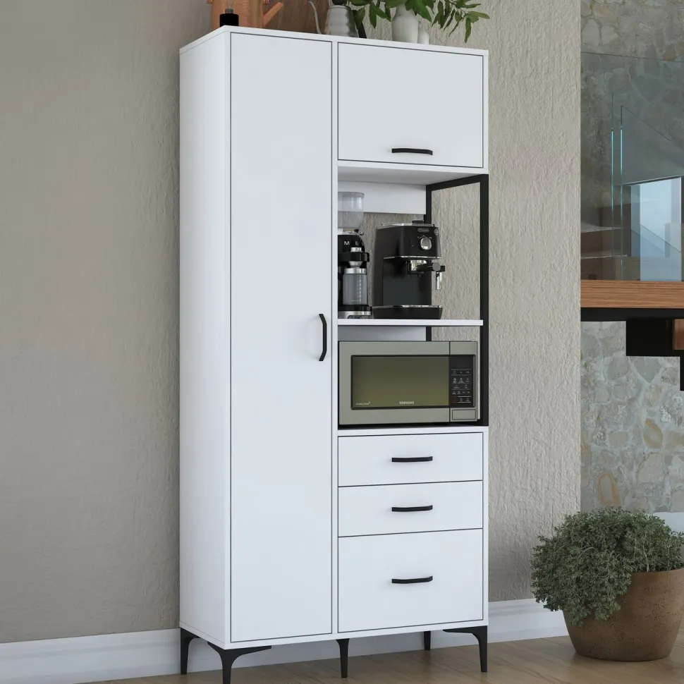 Aamiaiskaappi Linento Furniture JE112 - 2958 valkoinen