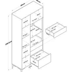Aamiaiskaappi Linento Furniture JE112 - 2958 valkoinen