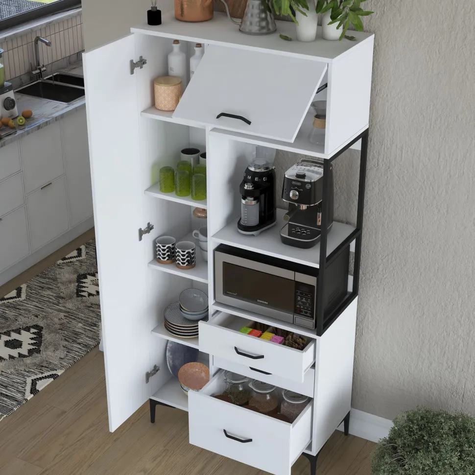Aamiaiskaappi Linento Furniture JE112 - 2958 valkoinen