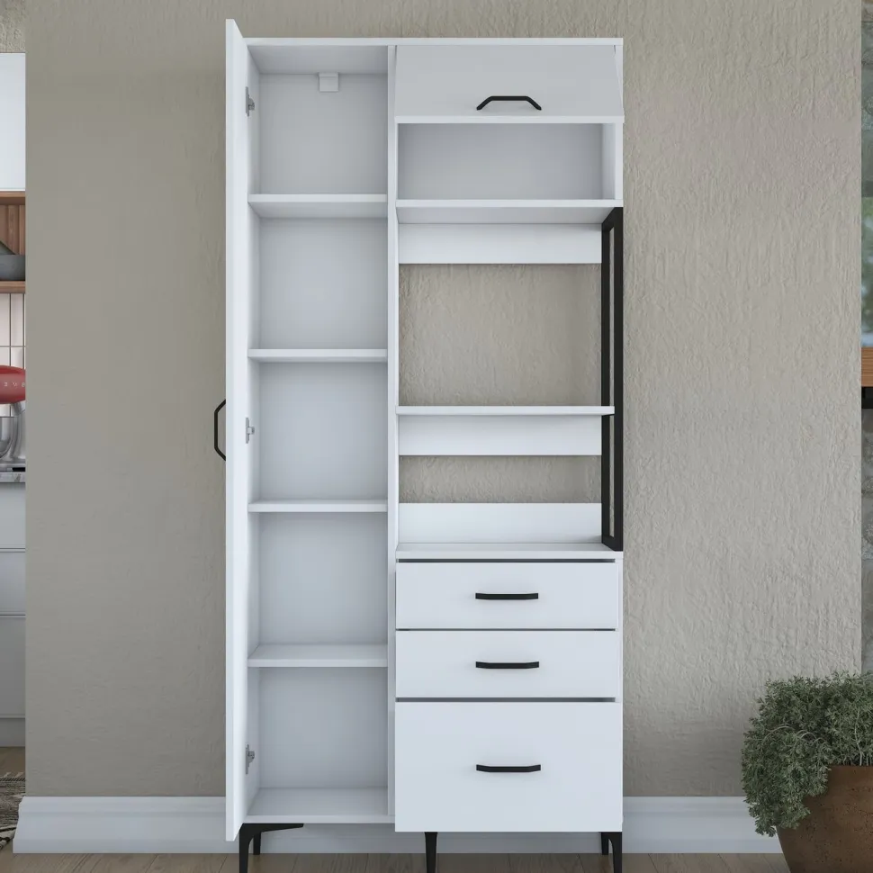 Aamiaiskaappi Linento Furniture JE112 - 2958 valkoinen