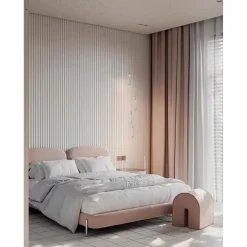 Akustiikkalevy Aarni rimapaneeli, 21x605x2400mm, kokonaan valkoinen