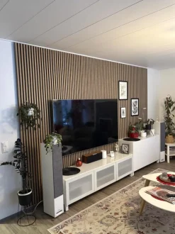 Akustiikkalevy Aarni rimapaneeli, 21x605x2400mm, öljytty tammi puuviilu