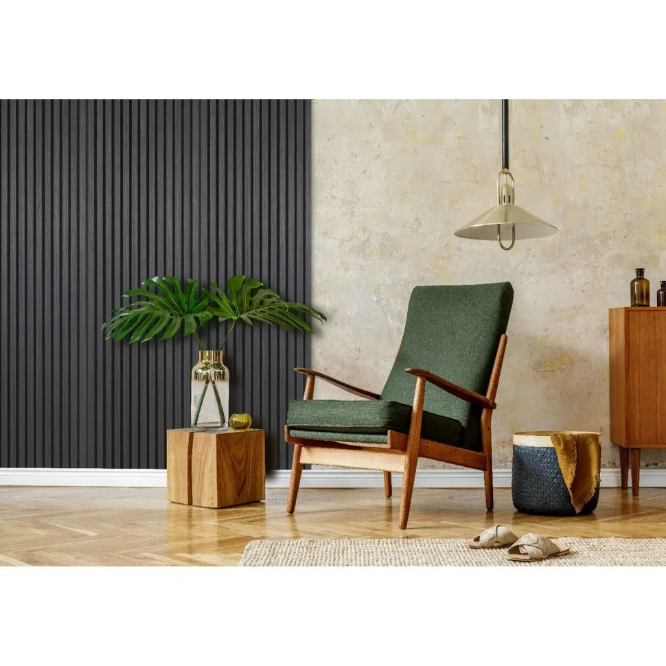 Akustiikkalevy Fibrotech Quanti, 18x520x2440mm, eri värejä puuviilupinnalla