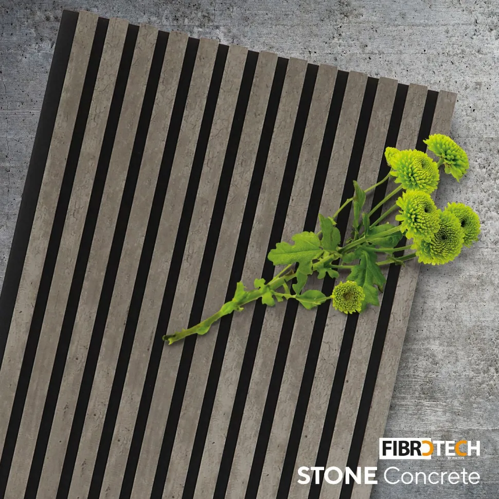 Akustiikkalevy Fibrotech Stone 244, 18x520x2440mm, concrete stone