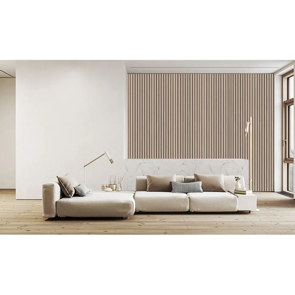 Akustiikkalevy Fibrotech Premium, 22x605x2440mm, saarni puuviilu