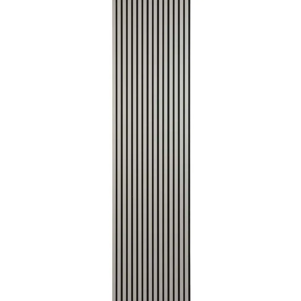Akustiikkalevy Fog&Venø By Venø, 20x600x2400mm, mdf, vaaleanharmaa, musta huopa