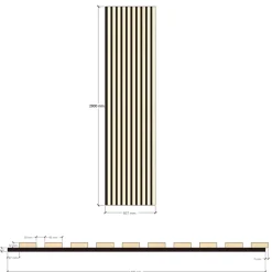 Akustiikkalevy Evella V40L, 21x600x2800mm, harmaa tammi, puuviilupintainen