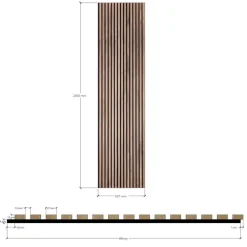 Akustiikkalevy Evella V27, 21x600x2400mm, valkotammi, puuviilupintainen