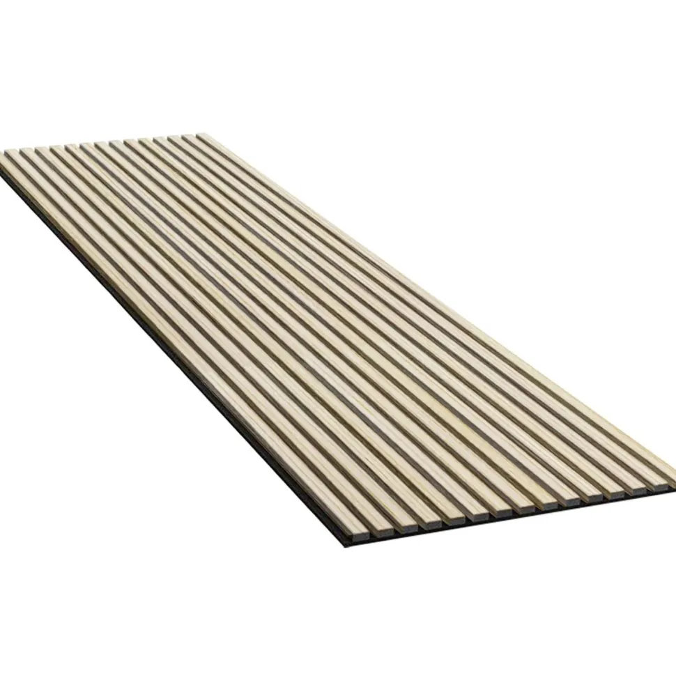 Akustiikkalevy Evella V27, 21x600x2400mm, valkotammi, puuviilupintainen