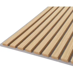 Akustiikkalevy Fibrotech Quanti, 18x520x2440mm, vaalea tammi puuviilu, harmaa pohja