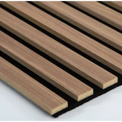 Akustiikkalevy/rimapaneeli Ewona RoughCut, 16x600x2700mm, vaalea pähkinä