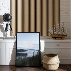 Akustiikkalevy/rimapaneeli Ewona, 600x2400mm, saarniviilu