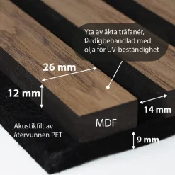 Akustiikkapaneeli Landskap Dekor, eri kokoja ja värejä