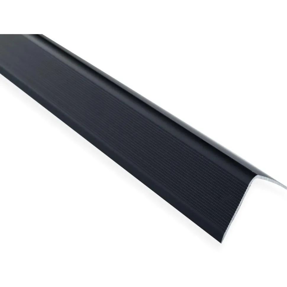 Askelkulmalista Maler uritettu 35x35x1000mm alumiini tarra musta anodisoitu