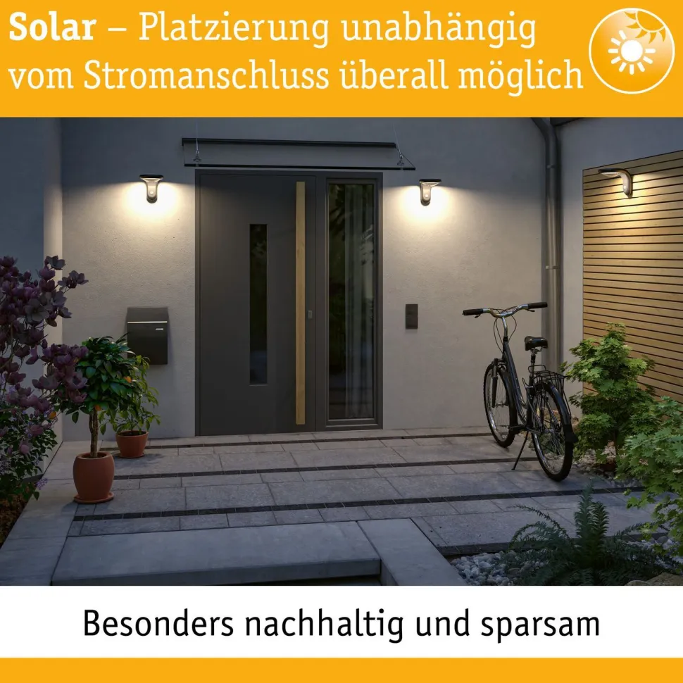 Aurinkokennolyhty Paulmann Pauleen Sunshine Treasure, IP44, 3000K, rottinki
