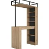 Baaripöytä Linento Furniture JA117 - 3173 saksanpähkinä/musta