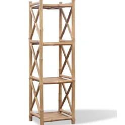 Bambuhylly 4 tasoa neliö