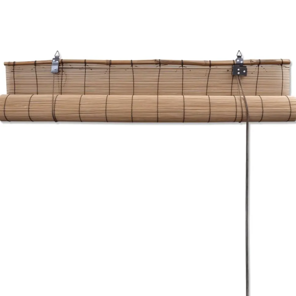 Bambu rullaverhot 2 kpl 80 x 160 cm ruskea