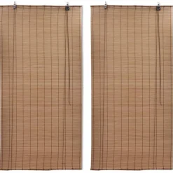 Bambu rullaverhot 2kpl 120 x 220 cm ruskea