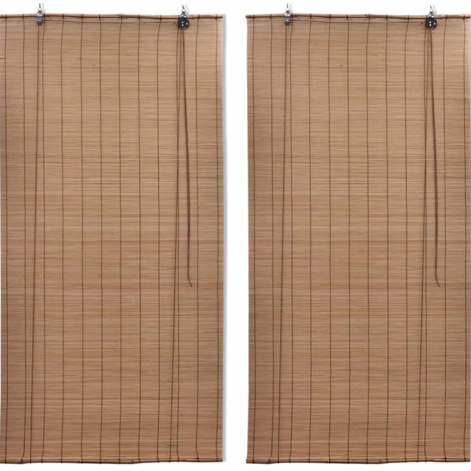 Bambu rullaverhot 2kpl 120 x 220 cm ruskea