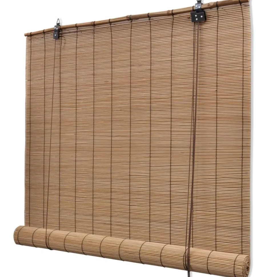 Bambu rullaverhot 2kpl 120 x 220 cm ruskea