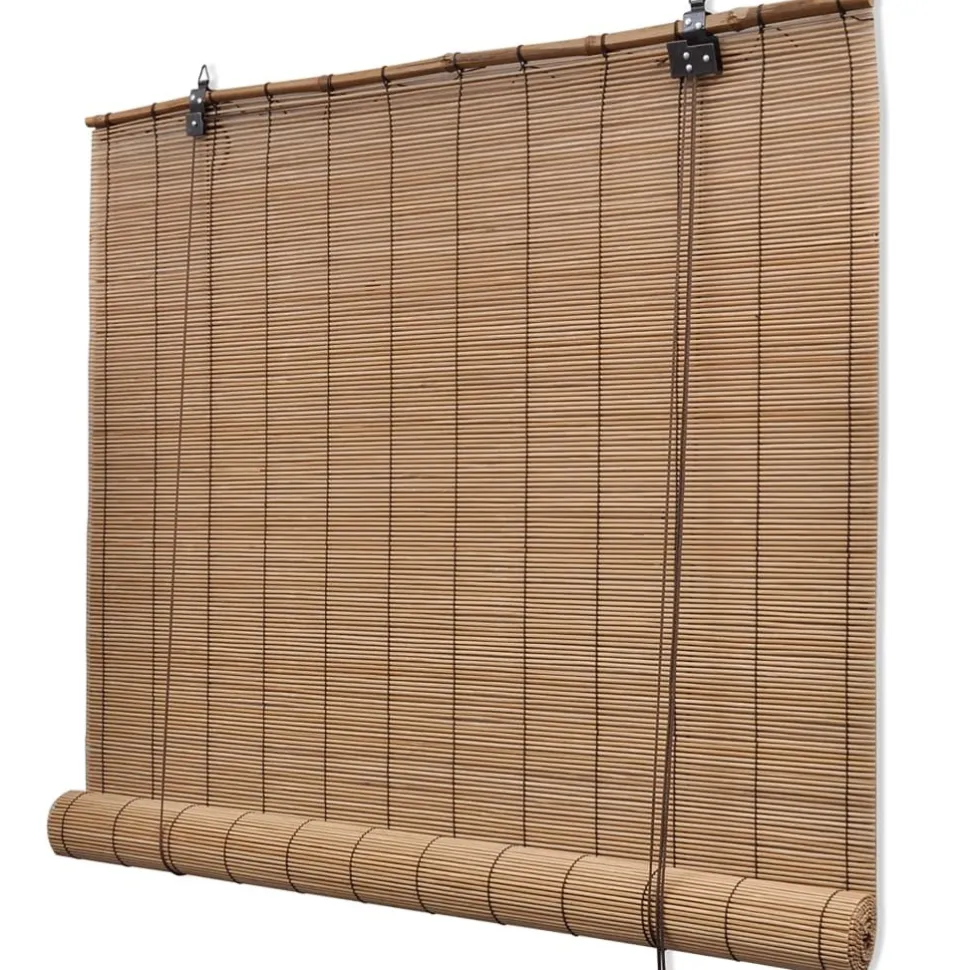Bambu rullaverhot 2kpl 150 x 220 cm ruskea