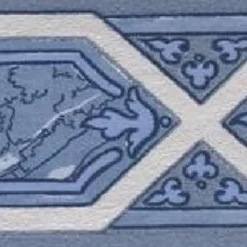 Boordi Paintpart Mormorstid 4839-4, graafinen/geometrinen, vanhan ajan, sininen