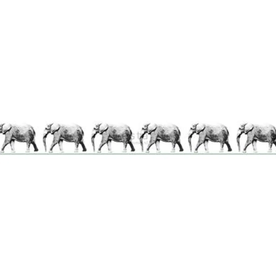Boordi PhotowallXL Elephant 158710, 4000x232,5 mm, eläin, mustavalkoinen