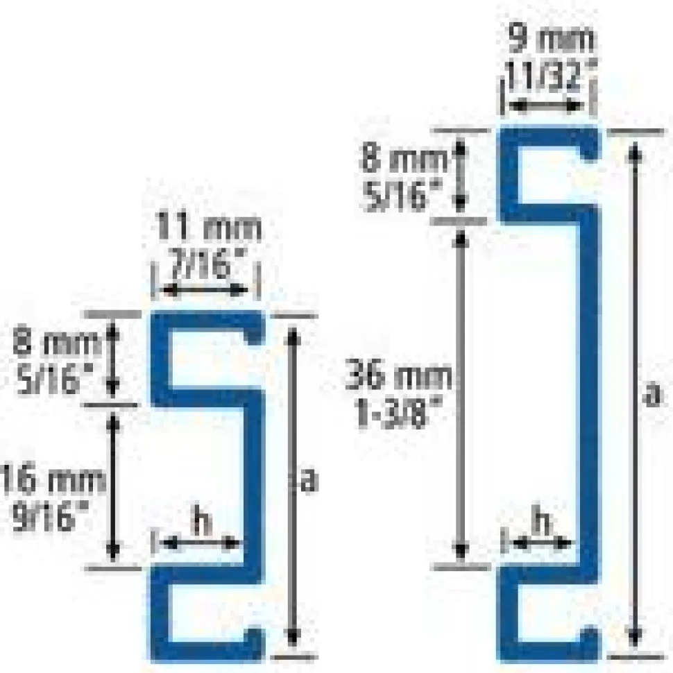 Boordilistan pohjaprofiili mosaiikille Euroshrink rst 226s, 32mm x 2.5m, kiiltävä teräs