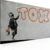Canvas-taulu Artgeist Wallpaper graffiti - Banksy, 40x60cm