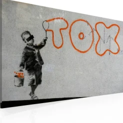 Canvas-taulu Artgeist Wallpaper graffiti - Banksy, 40x60cm