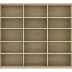 Cd-hylly sonoma-tammi 102x16x89,5 cm lastulevy