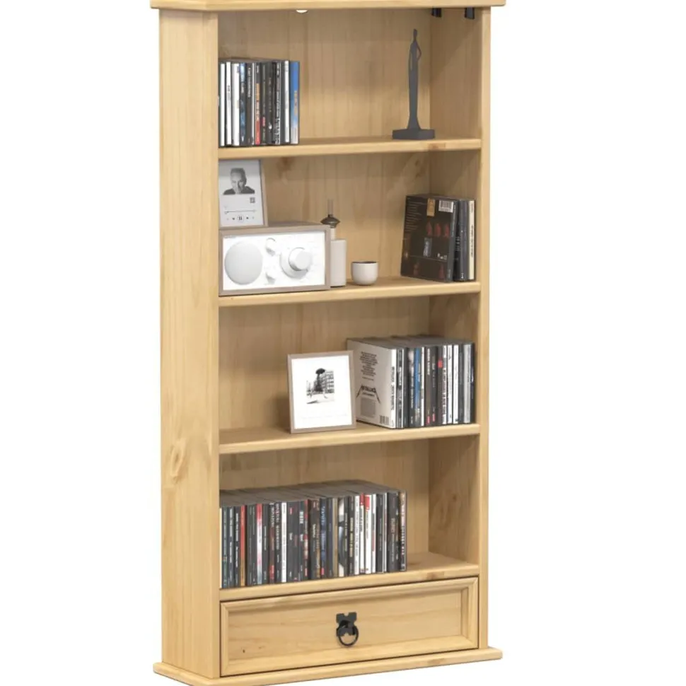 CD-kaappi Corona 52x17,5x103 cm täysi mänty (02781)