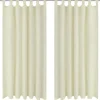 Creme mikro-satiini verhot lenkeillä 2kpl 140 x 245 cm