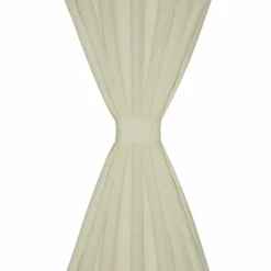 Creme mikro-satiini verhot lenkeillä 2kpl 140 x 245 cm