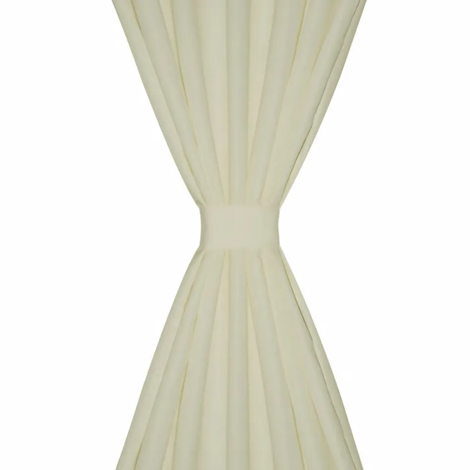 Creme mikro-satiini verhot lenkeillä 2kpl 140 x 245 cm