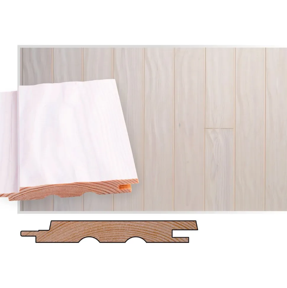 3D-paneeli Maler ART STS-5 PN Meri 14x120x2100mm EM/VM ympäripontattu petsi/lakka huurre