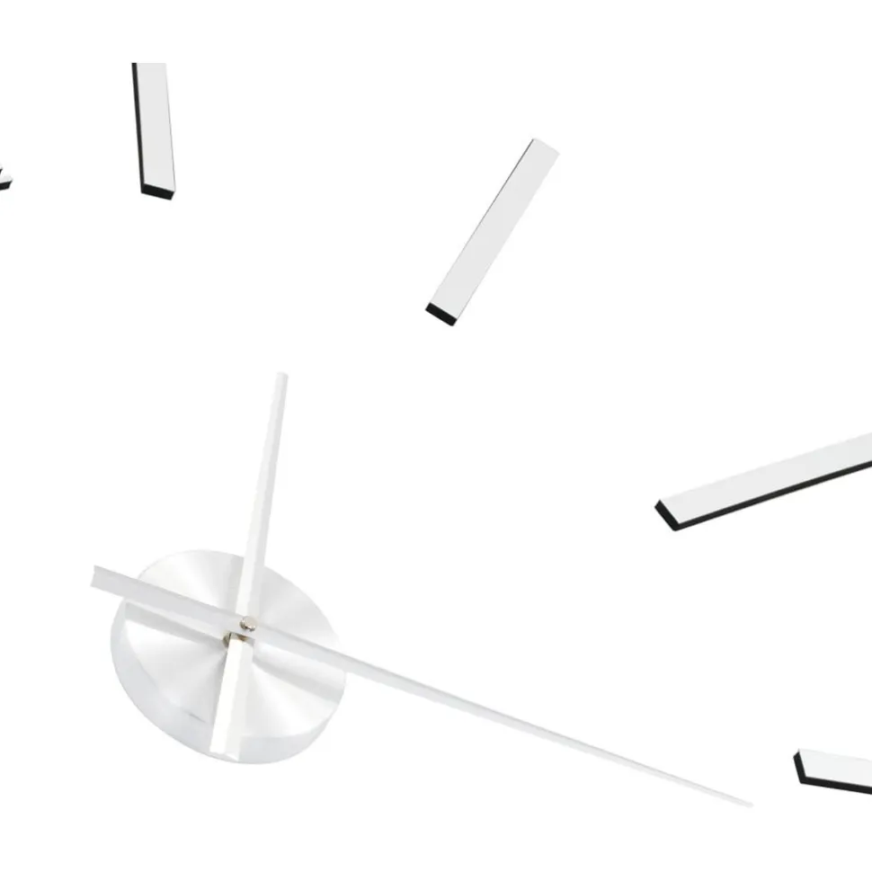 3d-seinäkello moderni muotoilu 100 cm xxl hopea