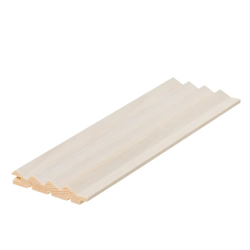 Dyyni-paneeli Cent 15x90x3300mm, mänty, valkolakattu