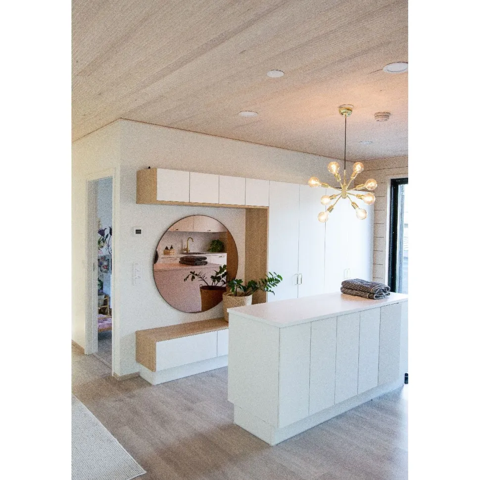 Dyyni-paneeli Cent 15x90x3300mm, mänty, valkolakattu