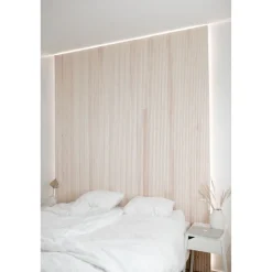 Dyyni-paneeli Cent 15x90x3300mm, mänty, valkolakattu