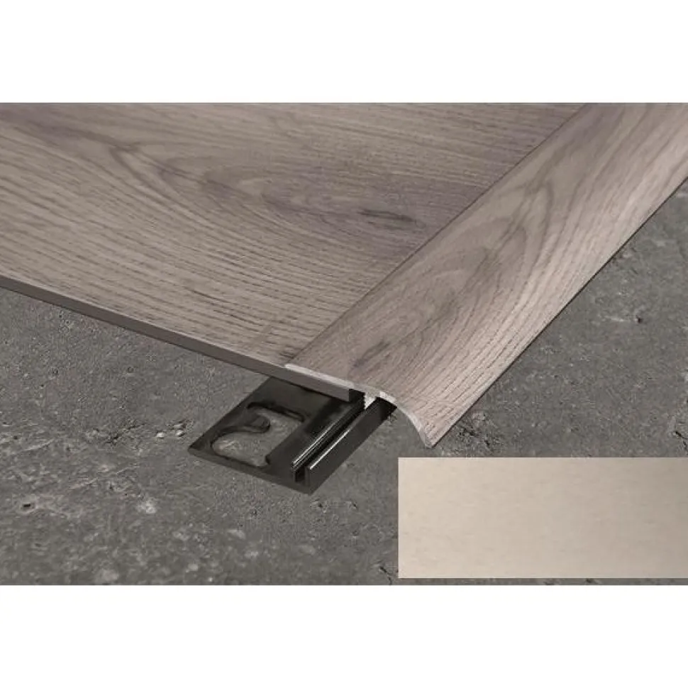 Eritasolista ja pohjalista Progress Profiles LVT Zero Curve 2,7 m 26 mm 4-6 mm titaani