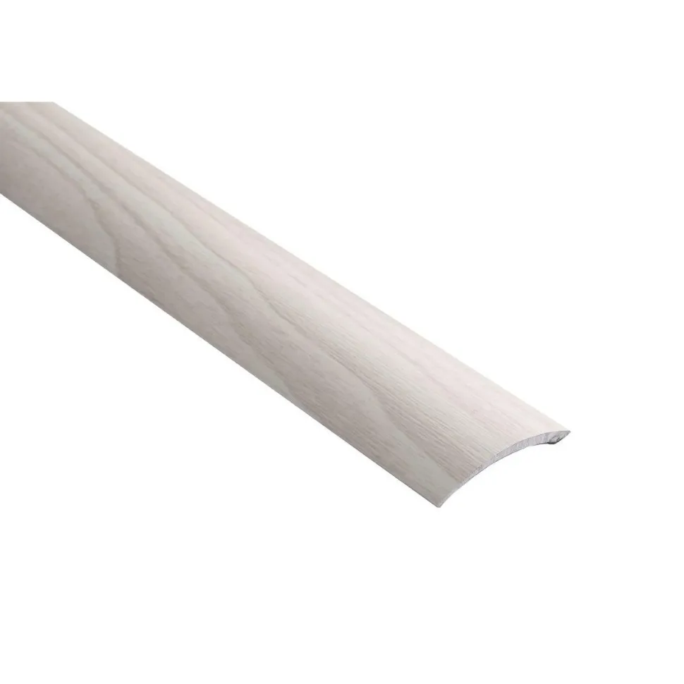 Eritasolista Maler sileä 0-10mm 6,2x41x1000mm alumiini tarra valkotammi