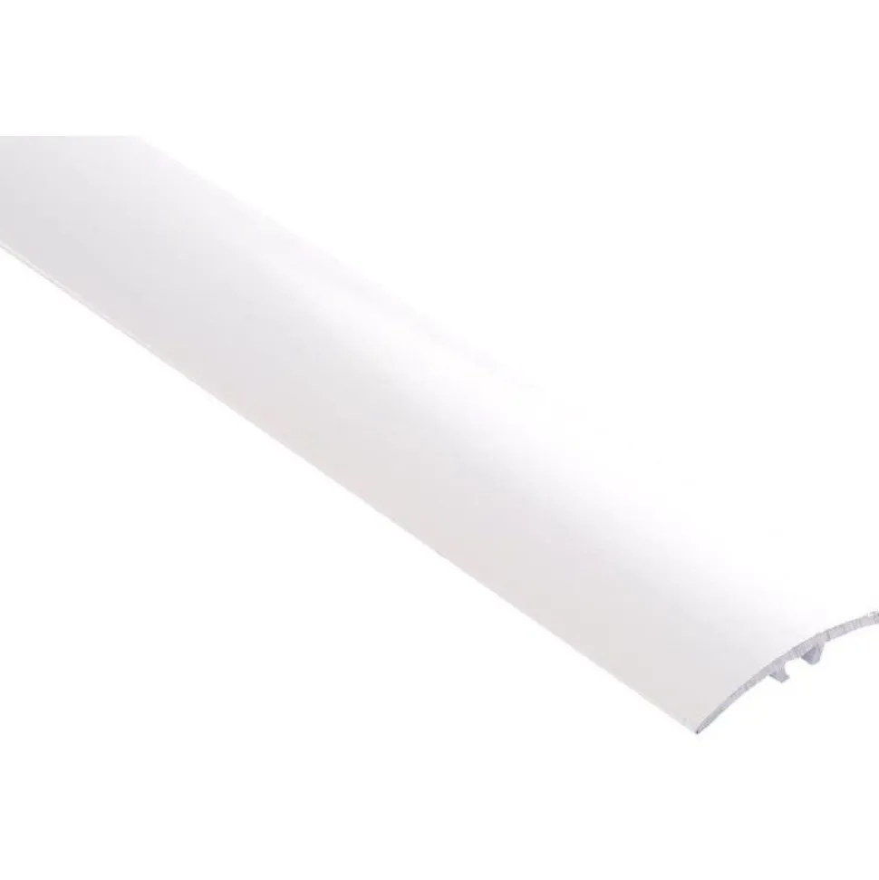 Eritasolista Maler sileä 0-10mm 5x40x2000mm alumiini tulppa valkoinen