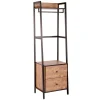 Eteisen hylly Home4You Lavinia 52x40x169cm, saarni/musta