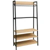 Eteisen hylly Home4You Lavinia 84x40x169cm, saarni/musta
