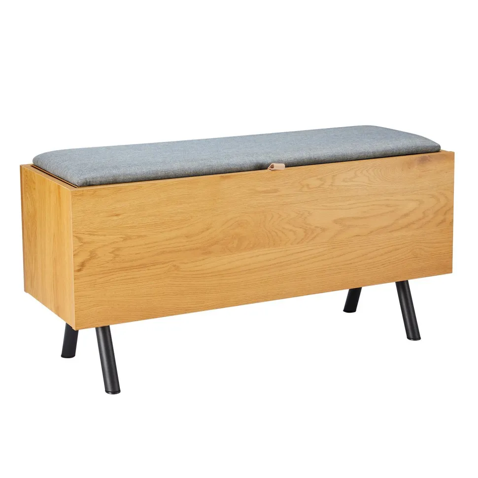 Eteisen penkki Home4You Aalborg 90x32x46cm, tammi
