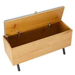 Eteisen penkki Home4You Aalborg 90x32x46cm, tammi