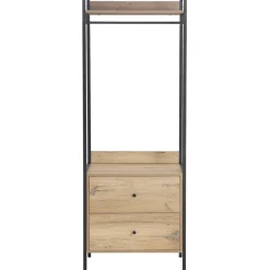 Eteishylly Home4You HANNES 64x40xK180 cm, rustiikkinen melamiini, ruskea