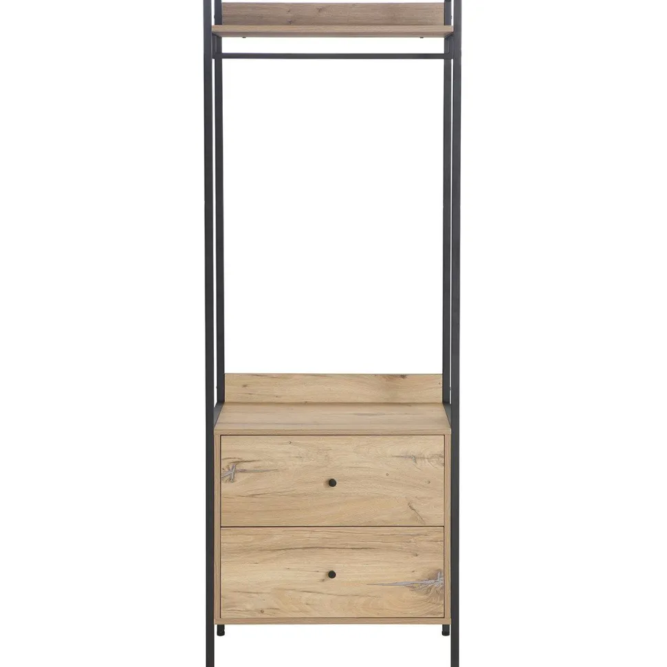 Eteishylly Home4You HANNES 64x40xK180 cm, rustiikkinen melamiini, ruskea